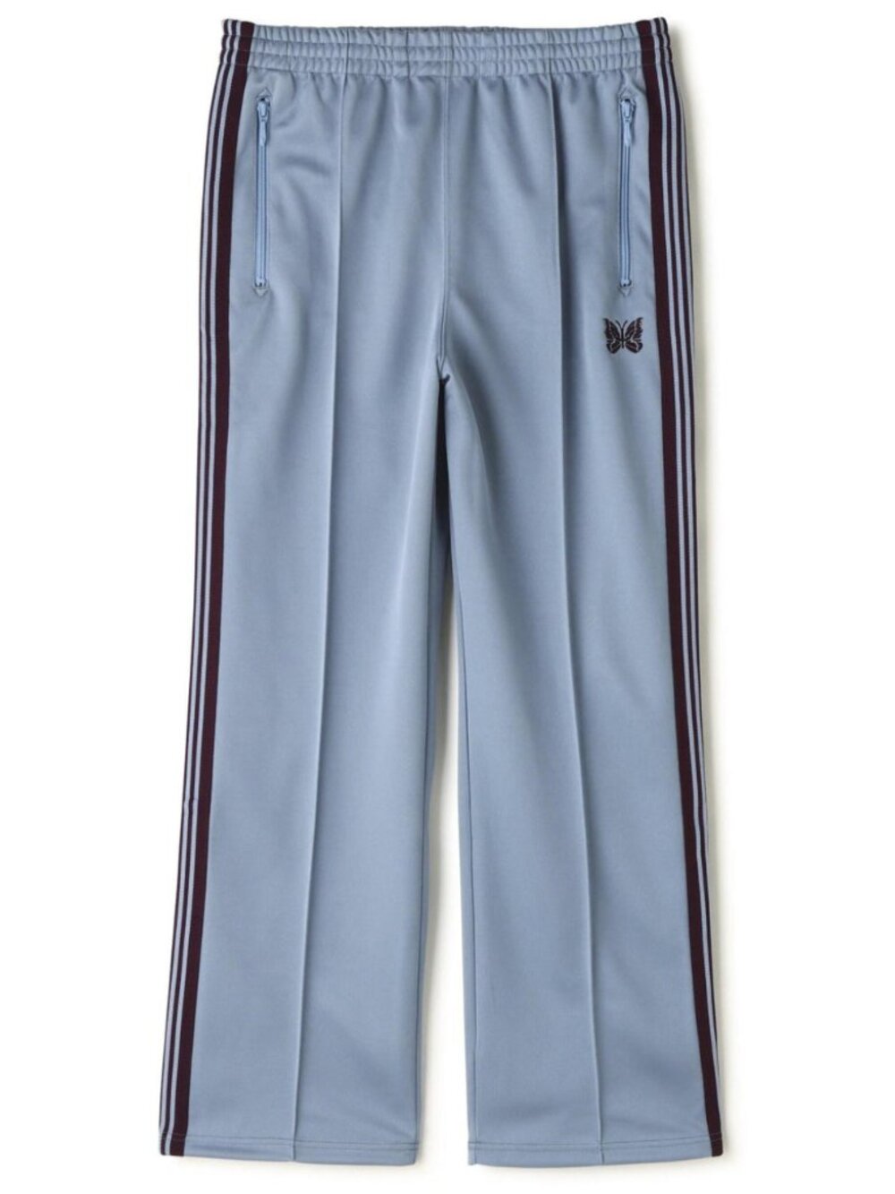 Beaver x Needles H.D. Poly Smooth Sax Blue Boot Cut Track Pants SZ L